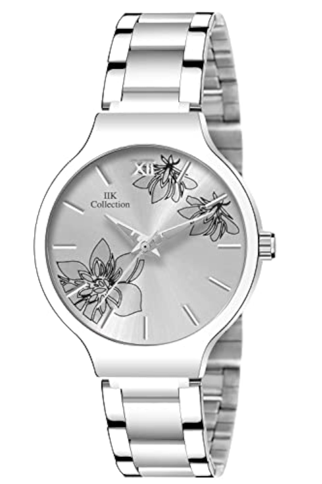 Women's Round Studded Dial Quartz Watch